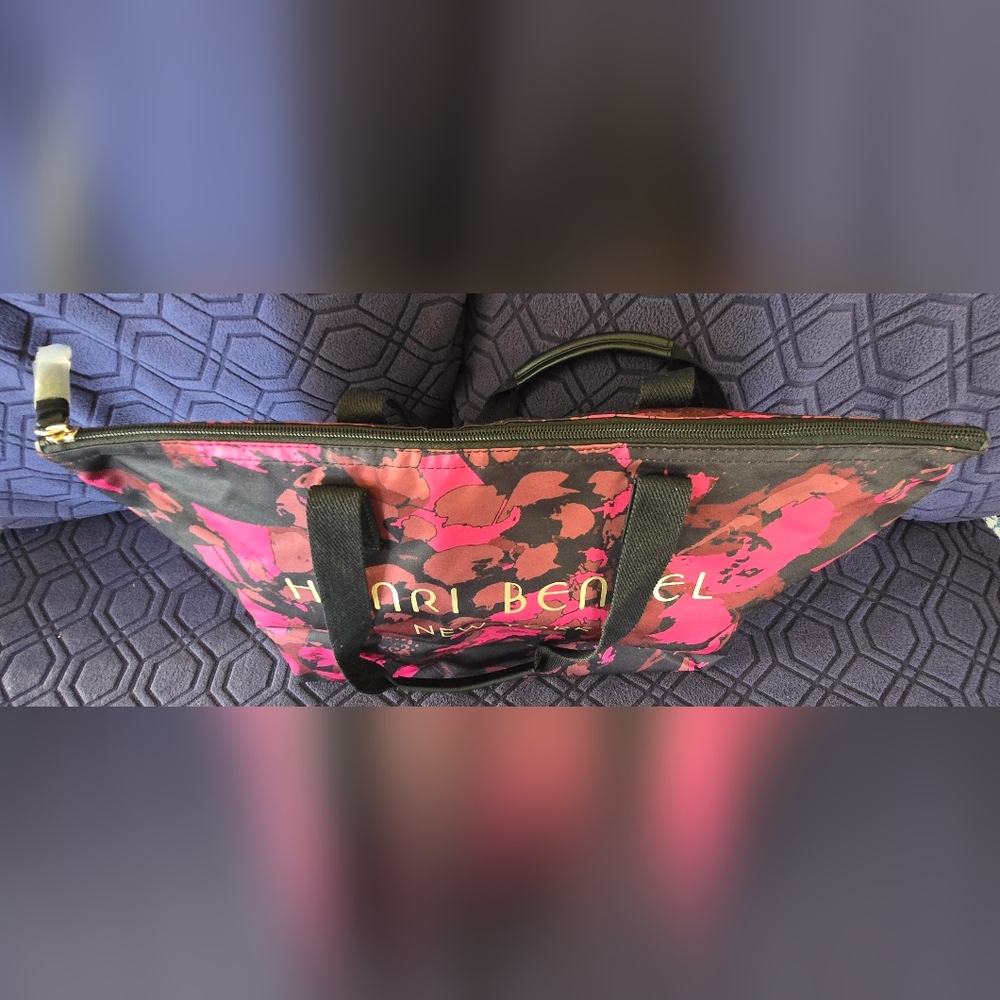 Henri Bendel Pink Camo Floral Tote Rare Shoulder Handbag Bag New - Picture 3 of 6